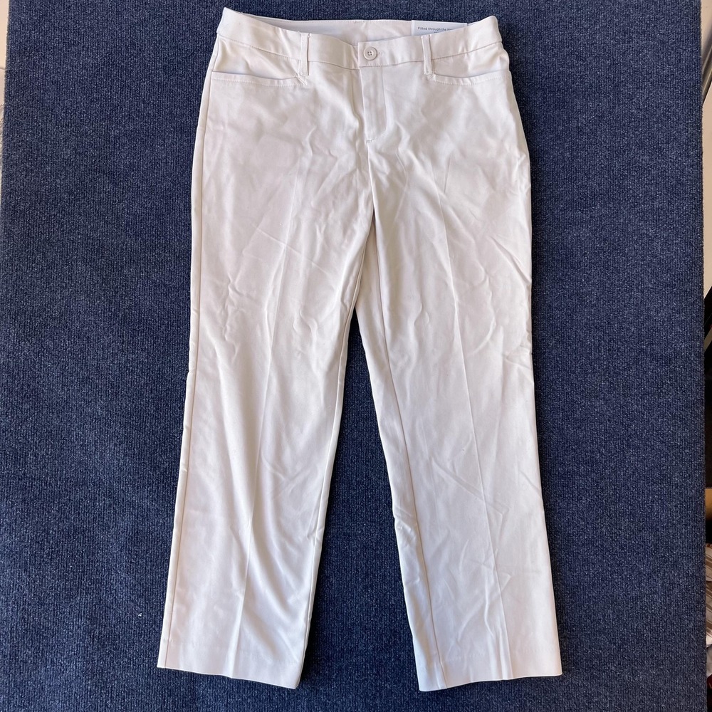 Christopher & Banks Pants Womens 10P White Trouser Petite‎ Dress Slim Fit